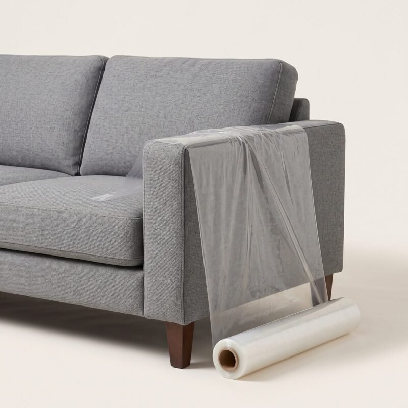 PE-Möbelschutzfolie Rolle 1,8 m × 100 m – 50 my (halbgefaltet)
